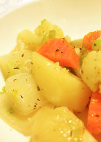 簡単シンプルな、バジル風味の温野菜
