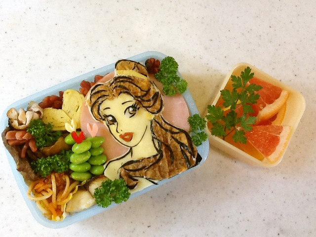 ディズニープリンセスのベルのキャラ弁 レシピ 作り方 By あそりママ クックパッド 簡単おいしいみんなのレシピが374万品
