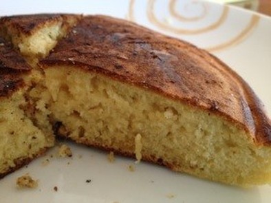 ざっくり分厚いオーガニックパンケーキの写真