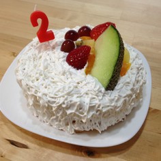 ☆2歳お誕生日ケーキ☆簡単＆アレルギー用