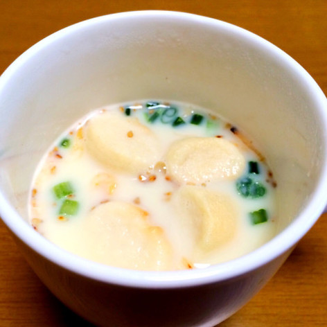 レンジで簡単豆乳スープ