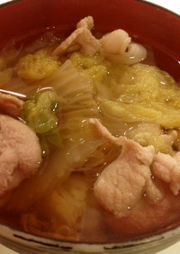 旨味たっぷり白菜と豚肉☆癒しの和風スープ