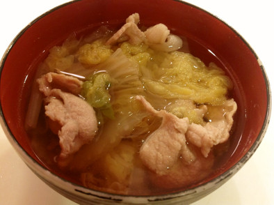 旨味たっぷり白菜と豚肉☆癒しの和風スープの写真