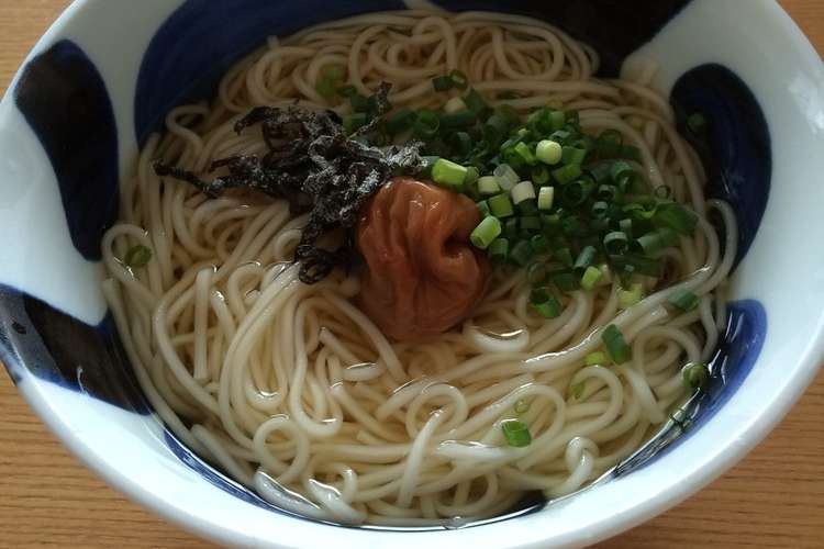 簡単 梅昆布ひやむぎ レシピ 作り方 By さわーや クックパッド 簡単おいしいみんなのレシピが354万品