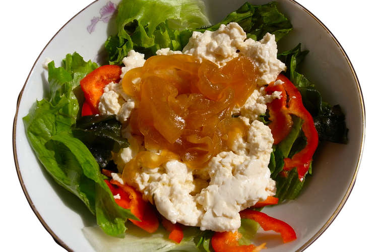 豆腐サラダ 玉ねぎドレッシング レシピ 作り方 By 南伊豆湯の花 クックパッド 簡単おいしいみんなのレシピが352万品