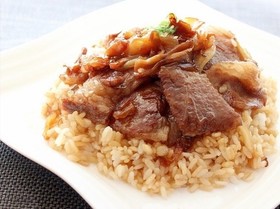 うちの男子ごはん☆ガーリックBS焼肉炒飯
