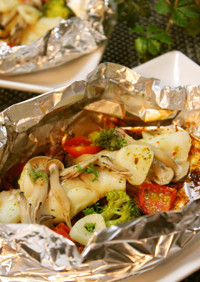 簡単おかず＊鱈と野菜のホイル焼き