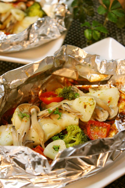 簡単おかず＊鱈と野菜のホイル焼きの画像