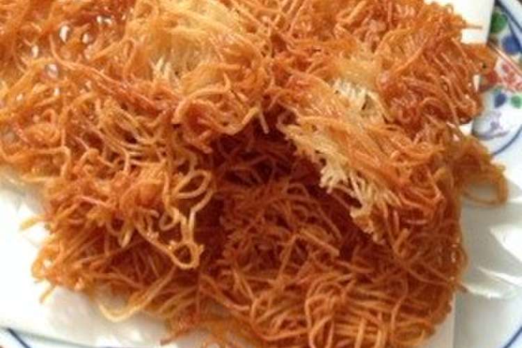 簡単 余ったそうめんでお煎餅 レシピ 作り方 By Ayanoko クックパッド 簡単おいしいみんなのレシピが355万品