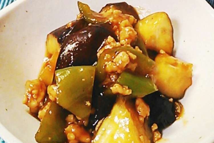子供が喜ぶ挽き肉のなすとピーマン甘酢炒め レシピ 作り方 By Chipu516 クックパッド
