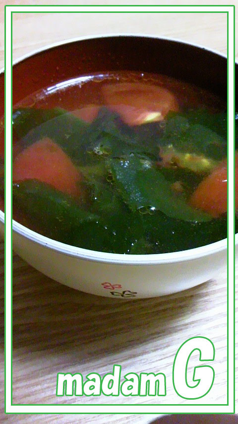 ●あら美味しい☆トマト入りワカメスープ●の画像