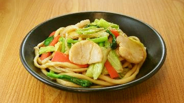 帆立の中華風焼きうどん めんみ使用 レシピ 作り方 By キッコーマンつゆ クックパッド 簡単おいしいみんなのレシピが356万品