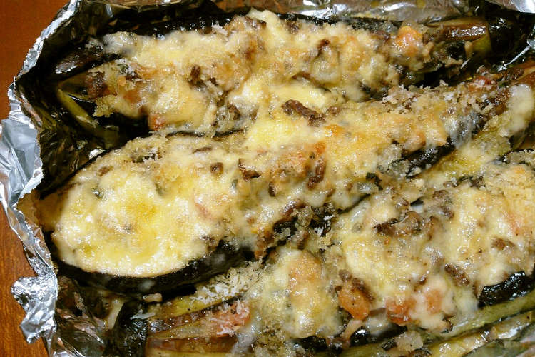 丸ごとナスのひき肉詰めオーブン焼き レシピ 作り方 By M Kinoko クックパッド 簡単おいしいみんなのレシピが375万品