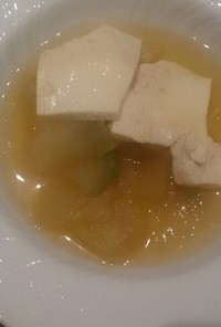 優しい味☆冬瓜と豆腐とザーサイのスープ