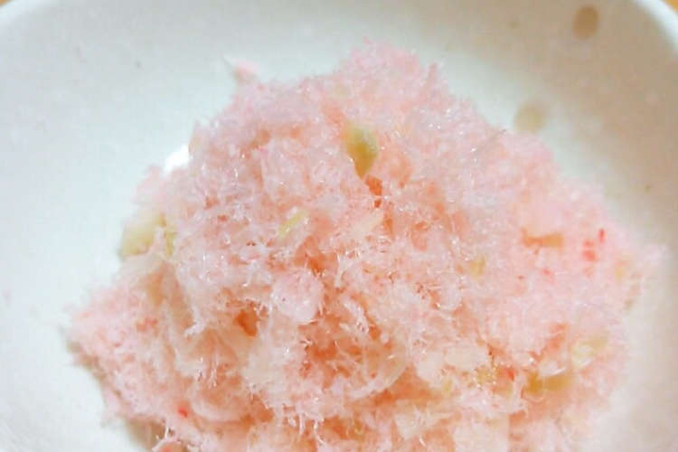 桜でんぶ ふわふわ可愛い レシピ 作り方 By Yumi クックパッド