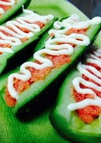 胡瓜の明太子マヨ 簡単レシピ