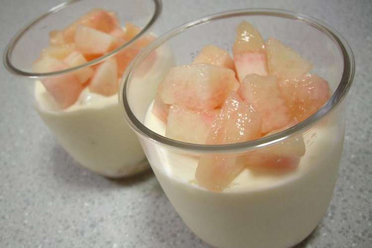 夏限定 桃のレアチーズカップ レシピ 作り方 By Naoming クックパッド 簡単おいしいみんなのレシピが375万品