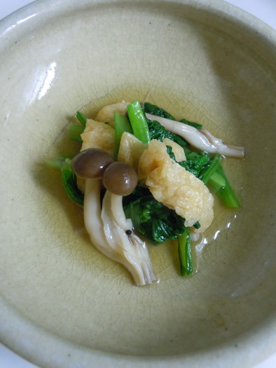 小松菜と油揚げの煮浸しの写真