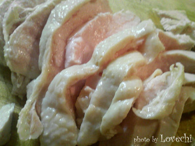 ゆで鶏（冷凍保存用）の写真