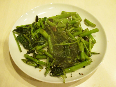 空芯菜（クウシンサイ）の炒め物の写真
