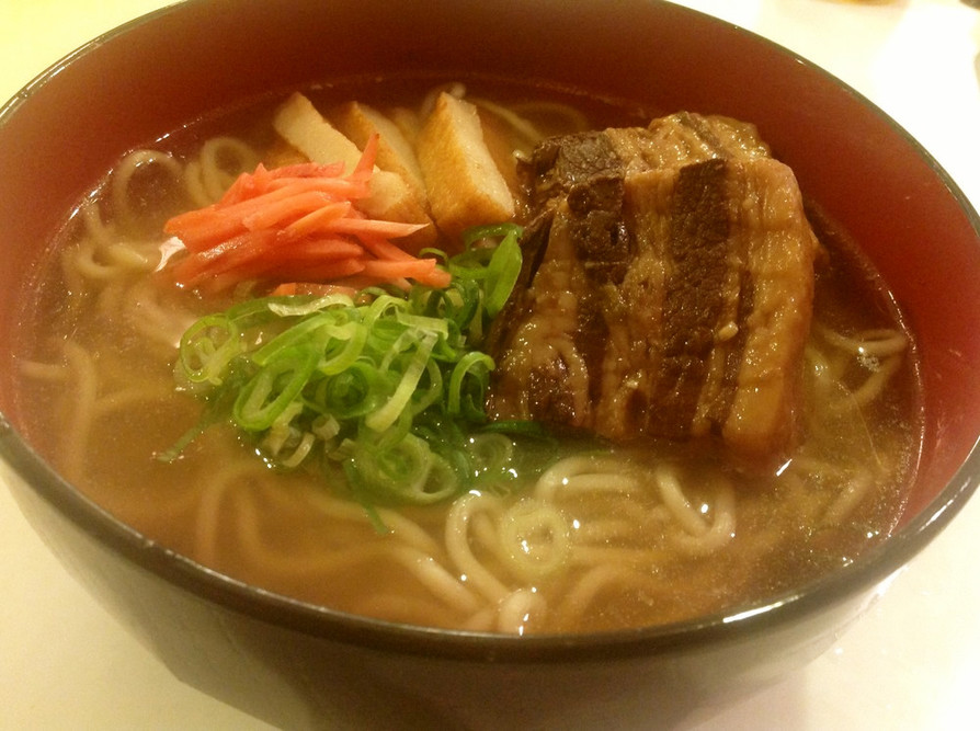 豚のゆで汁☆中華麺で絶品沖縄そば簡単再現の画像