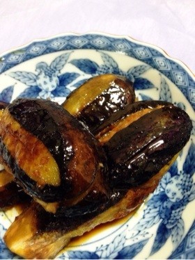 なすのはさみ焼き煮