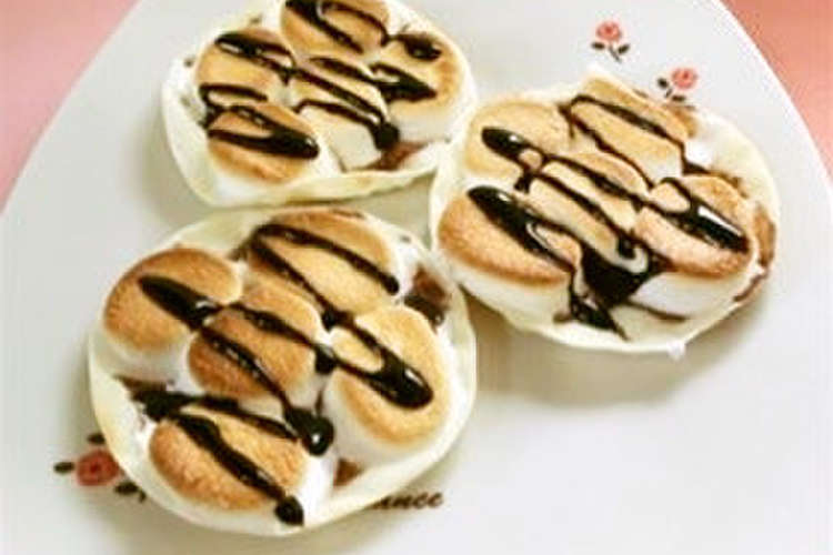 餃子の皮で チョコマシュマロピザ レシピ 作り方 By よりみち クックパッド 簡単おいしいみんなのレシピが361万品