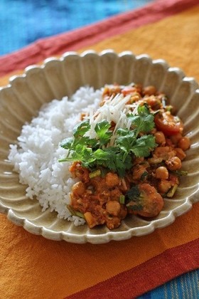 ひよこ豆とひき肉のカレー
