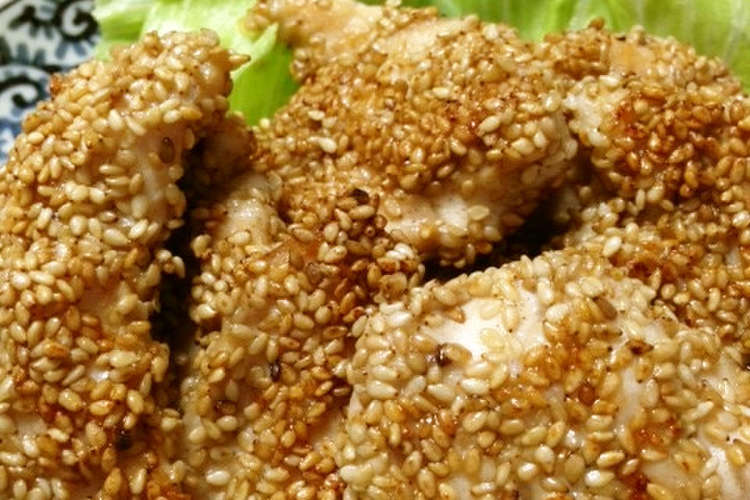 鶏ささみの胡麻つけ焼き レシピ 作り方 By Kiyumiki クックパッド 簡単おいしいみんなのレシピが352万品