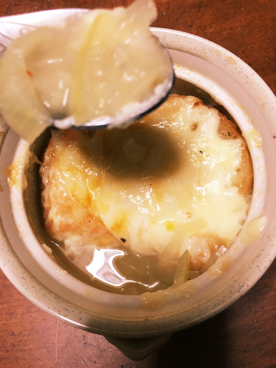 一手間で美味しいオニオングラタンスープ♡の画像