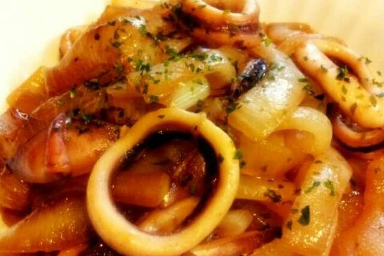 超簡単 いかと玉ねぎの激ウマしょうゆ炒め レシピ 作り方 By ちこちん クックパッド