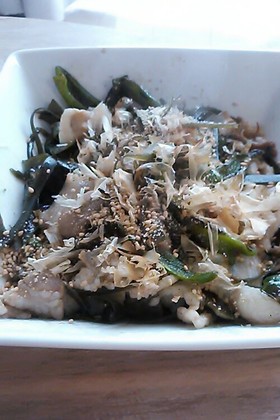 昆布水で!ピーマンの炒め煮