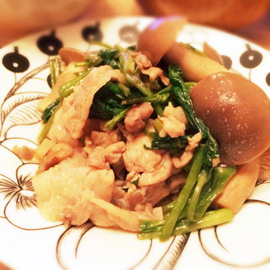 簡単♪京筒菜と豚肉のオイスターソース炒めの写真