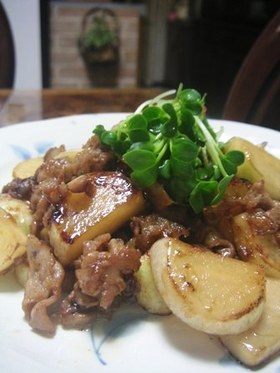 トロトロ豚とかぶの甘辛炒め