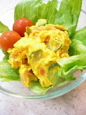 煮物リメイク♪変身~!カボチャのサラダ