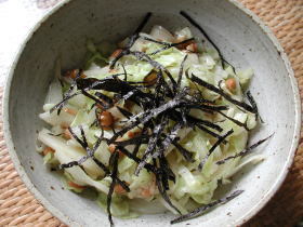 あっさりキャベツ納豆