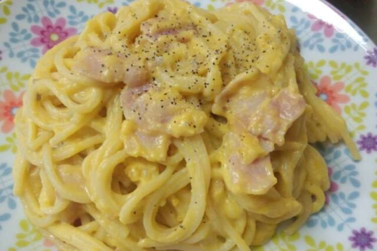 カボチャの煮物でクリームパスタ レシピ 作り方 By キャラにゃんこ クックパッド