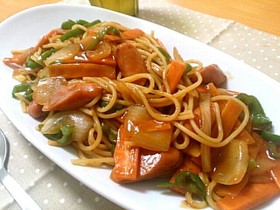 カレールーで作るスパゲッティ♪