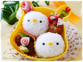 塩むすびdeひよこちゃんにぎり☆キャラ弁