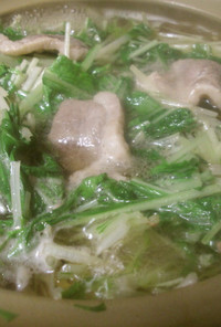 鴨と水菜のハリハリ鍋