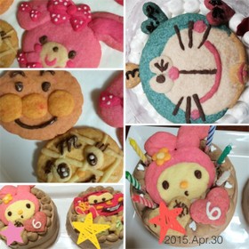 誕生日ケーキデコに♡キャラクッキー