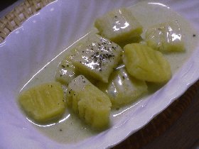 さつまいもニョッキ・ブルーチーズソース