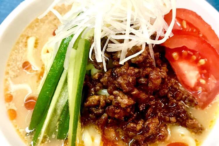 ピリ辛 濃厚スープの冷やし坦々麺 レシピ 作り方 By マシュマロキャンディ クックパッド 簡単おいしいみんなのレシピが360万品