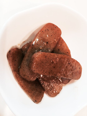 焼肉のたれで焼きこんにゃく