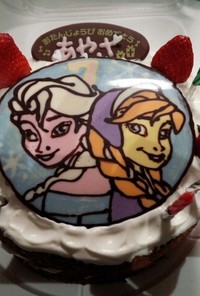 アナと雪の女王ケーキ　チョコプレート