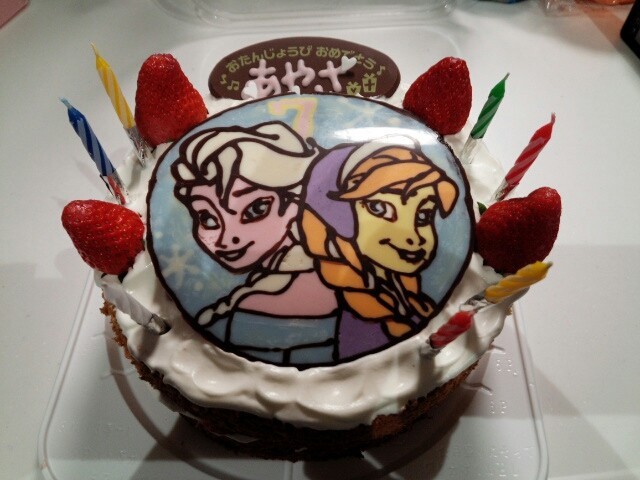 アナと雪の女王ケーキ　チョコプレートの画像