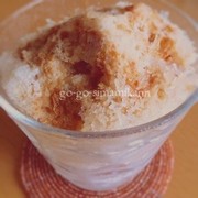 かき氷手作りシロップ ミルクティー味の写真