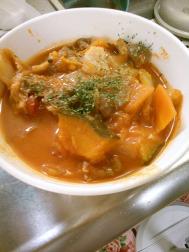 牛肉 かぼちゃのトマトスープの画像