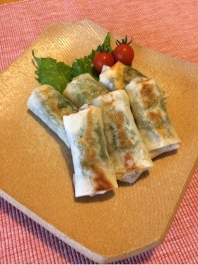 ファミマのごぼう惣菜で簡単２種焼き春巻きの画像