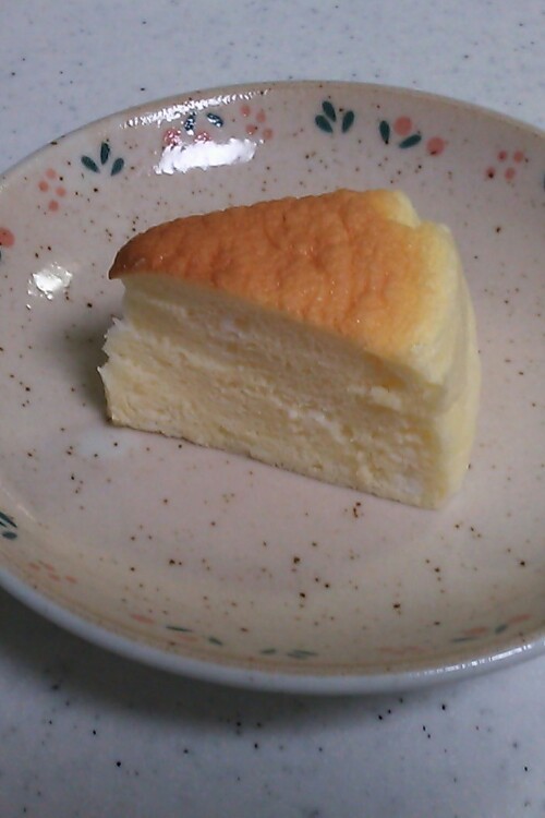 スライスチーズでスフレチーズケーキの画像